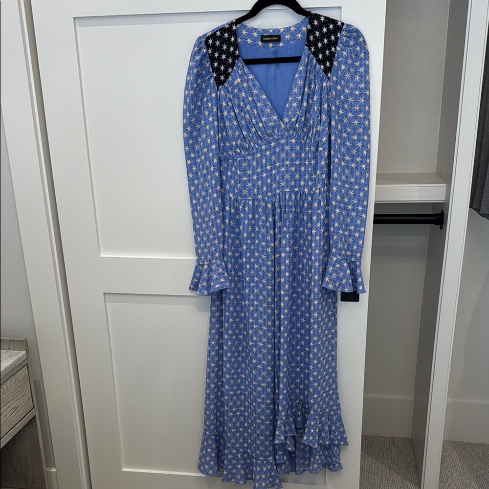 Blue Star Patterned Dress